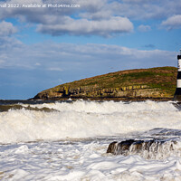 Buy canvas prints of Rough Seas at Penmon Point Anglesey by Pearl Bucknall