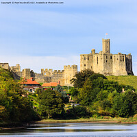Buy canvas prints of River Coquet and Warkworth Castle by Pearl Bucknall