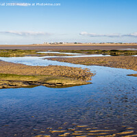 Buy canvas prints of Across Sands in Dee Estuary to Wirral Peninsula by Pearl Bucknall