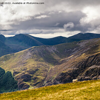 Buy canvas prints of Mountain Landscape from Moel Eilio in Snowdonia by Pearl Bucknall