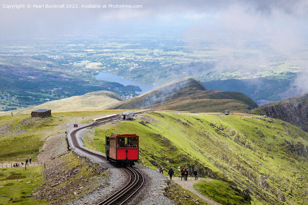 Snowdon Mountain Railway Snowdonia Picture Board by Pearl Bucknall