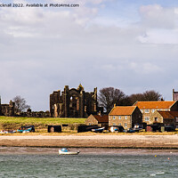 Buy canvas prints of Lindisfarne Priory Holy Island Northumberland by Pearl Bucknall