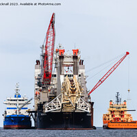 Buy canvas prints of Scottish Offshore Oil in Shetland by Pearl Bucknall