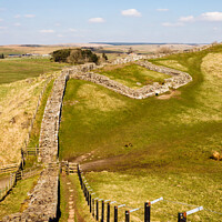 Buy canvas prints of Hadrians Wall and Pennine Way Walking Trail by Pearl Bucknall