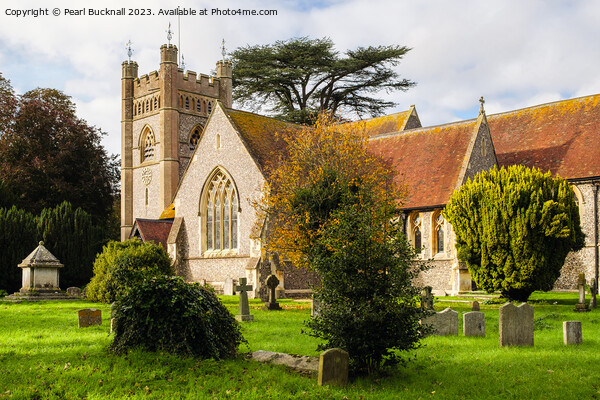 Hambleden Village Church Buckinghamshire England Picture Board by Pearl Bucknall