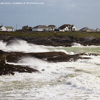 Buy canvas prints of Stormy Seas in Trearddur Bay Anglesey by Pearl Bucknall