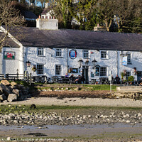 Buy canvas prints of Historic Pub in Red Wharf Bay Anglesey by Pearl Bucknall