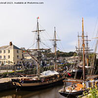Buy canvas prints of Tall Ships in Dock Charlestown Cornwall  by Pearl Bucknall