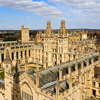 Buy canvas prints of Oxford Spires Cityscape Architecture by Pearl Bucknall