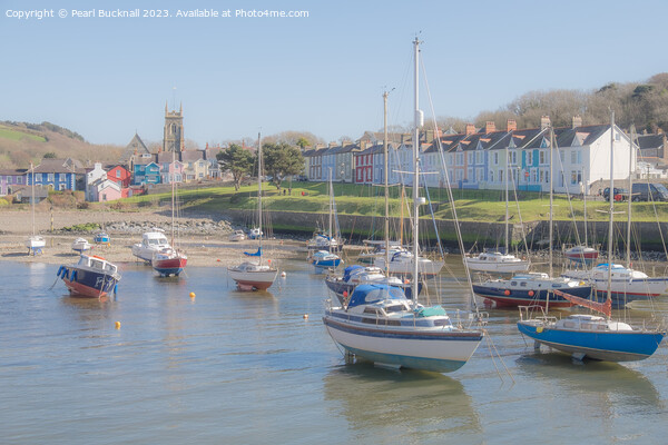 Boats in Aberaeron Harbour Ceredigion Picture Board by Pearl Bucknall