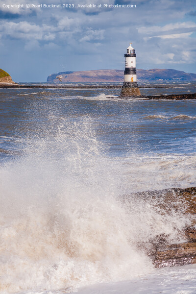 Penmon Point Lighthouse Anglesey Coast Picture Board by Pearl Bucknall