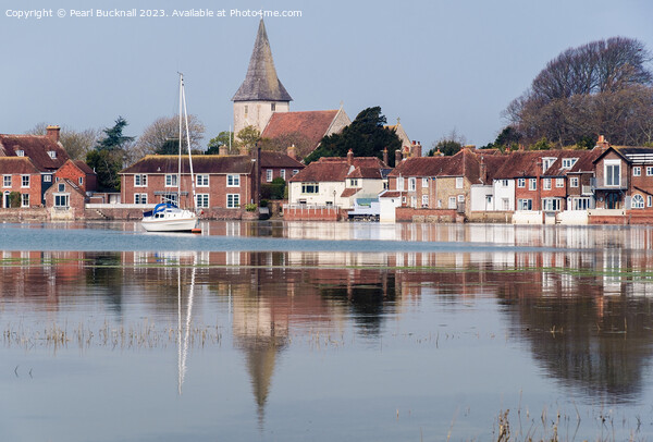Bosham Reflected in Chichester Harbour Sussex Coas Picture Board by Pearl Bucknall
