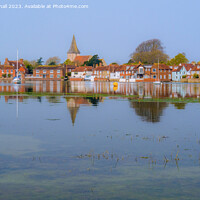 Buy canvas prints of Bosham Reflections in Chichester Harbour by Pearl Bucknall