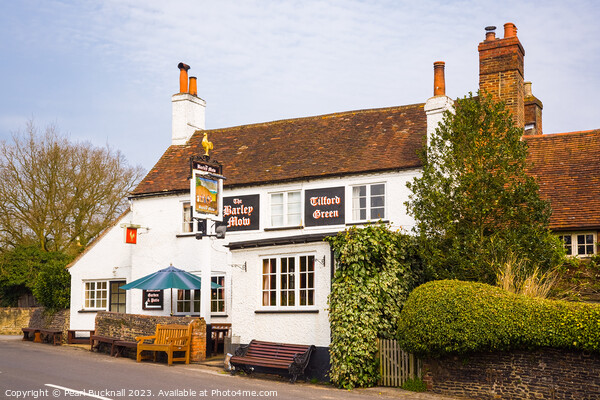 The Barley Mow Tilford Surrey Picture Board by Pearl Bucknall