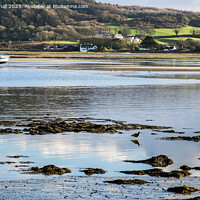 Buy canvas prints of Feeding in the Shallows Red Wharf Bay Anglesey by Pearl Bucknall