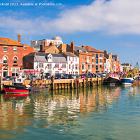 Buy canvas prints of Colourful Weymouth Harbour Dorset by Pearl Bucknall