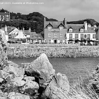 Buy canvas prints of Portpatrick Dumfries and Galloway Black and White by Pearl Bucknall
