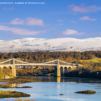 Buy canvas prints of Magnificent Menai and Mountains from Anglesey by Pearl Bucknall