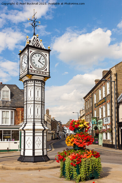 Downham Market Town Clock Norfolk Picture Board by Pearl Bucknall