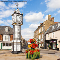Buy canvas prints of Downham Market Town Clock Norfolk by Pearl Bucknall