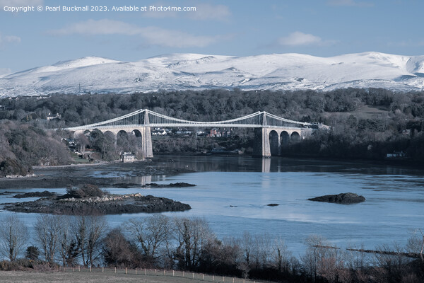 Menai Strait and Mountains from Anglesey Picture Board by Pearl Bucknall