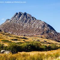 Buy canvas prints of Tryfan Mountain East Face in Snowdonia Wales Pano by Pearl Bucknall