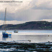 Buy canvas prints of Red Wharf Bay Anglesey Coast Panoramic by Pearl Bucknall