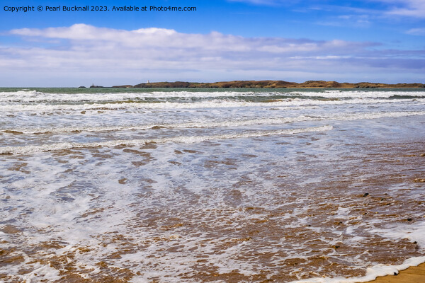Llanddwyn from Newborough Beach Anglesey Seascape Picture Board by Pearl Bucknall