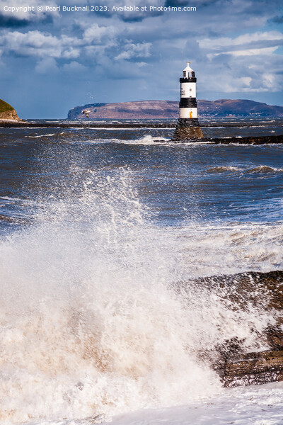 Rough Seas at Penmon Anglesey Coast Picture Board by Pearl Bucknall