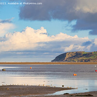 Buy canvas prints of Approaching Tide in Red Wharf Bay Anglesey Pano by Pearl Bucknall