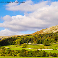 Buy canvas prints of English Countryside Swaledale Yorkshire Dales Pano by Pearl Bucknall