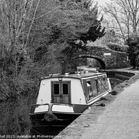 Buy canvas prints of Monmouthshire and Brecon Canal Black and White by Pearl Bucknall
