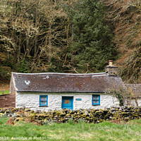 Buy canvas prints of Isolated Welsh Stone Cottage by Pearl Bucknall