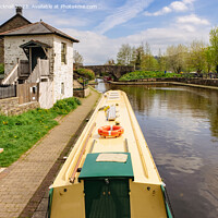Buy canvas prints of Canal Boat in Brecon and Monmouth Canal Basin by Pearl Bucknall
