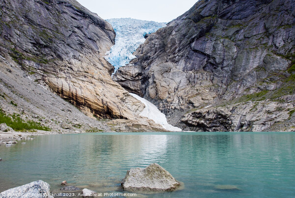 Briksdal Glacier Jostedalsbreen Norway Picture Board by Pearl Bucknall