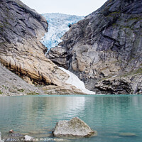 Buy canvas prints of Briksdal Glacier Jostedalsbreen Norway by Pearl Bucknall