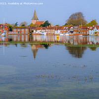 Buy canvas prints of Bosham Reflections in Chichester Harbour Pano by Pearl Bucknall