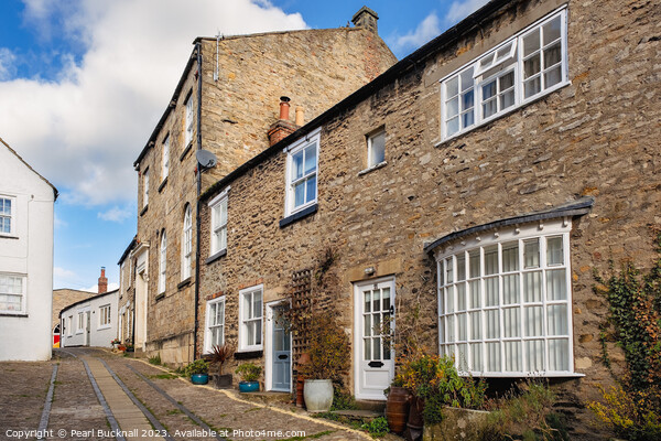 Charming Cottages of Richmond Yorkshire Picture Board by Pearl Bucknall