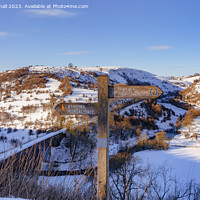 Buy canvas prints of Snowy Landscape Peak District Derbyshire by Pearl Bucknall