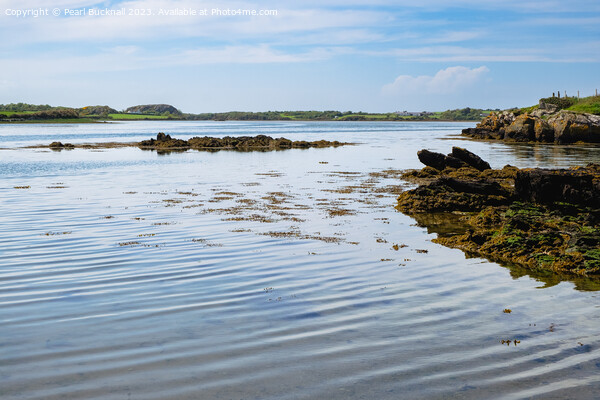 Serene Inland Sea Anglesey Seascape Coast Picture Board by Pearl Bucknall