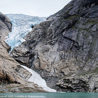 Buy canvas prints of Briksdal Glacier Jostedalsbreen Norway by Pearl Bucknall
