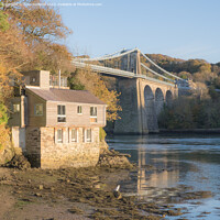 Buy canvas prints of Menai Bridge Anglesey Coast by Pearl Bucknall