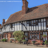 Buy canvas prints of Timbered Cottages in Chilham Village, Kent by Pearl Bucknall