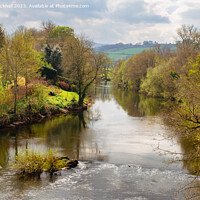 Buy canvas prints of Tranquil River Usk Brecon Beacons National Park by Pearl Bucknall