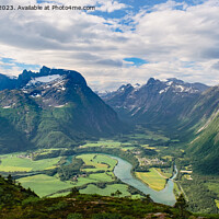 Buy canvas prints of Stunning Mountains above Romsdalen Valley Norway by Pearl Bucknall