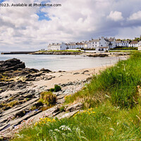 Buy canvas prints of Port Charlotte Isle of Islay Coast Scotland pano by Pearl Bucknall
