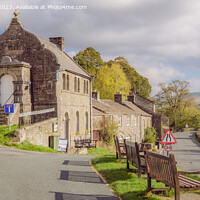 Buy canvas prints of Muker Village Swaledale Yorkshire Dales pano by Pearl Bucknall