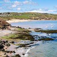 Buy canvas prints of Scenic Lligwy Bay on Anglesey Coast panoramic by Pearl Bucknall