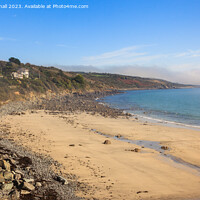 Buy canvas prints of Coverack Beach Cornwall Cornish Coast by Pearl Bucknall