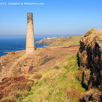 Buy canvas prints of Cornish Tin Mine Cornwall panoramic by Pearl Bucknall